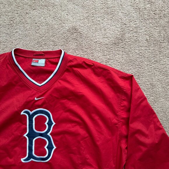 Boston Red Sox Windbreaker Mens 2XL Team Nike Vtg Pullover Long Sleeve Red - Picture 4 of 11